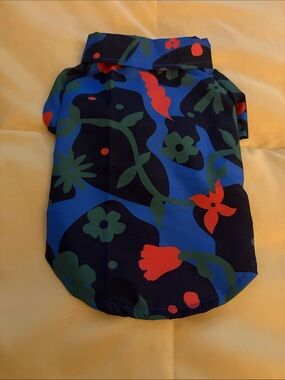 Target Floral Print Dog Shirt in Black, Blue, Green, Orange